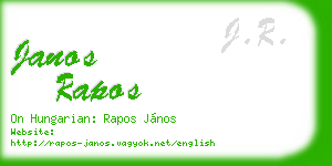 janos rapos business card